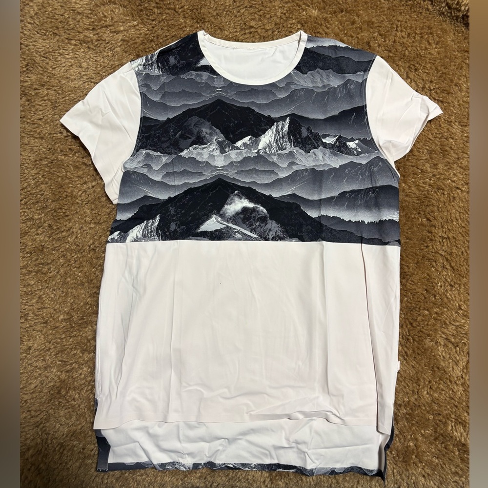 lululemon Snapshot Tee, neutral blush/misty mountain white black